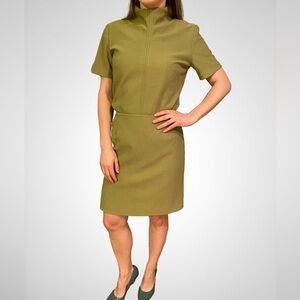 VINTAGE Two Piece Green Top and Skirt Set Size XS